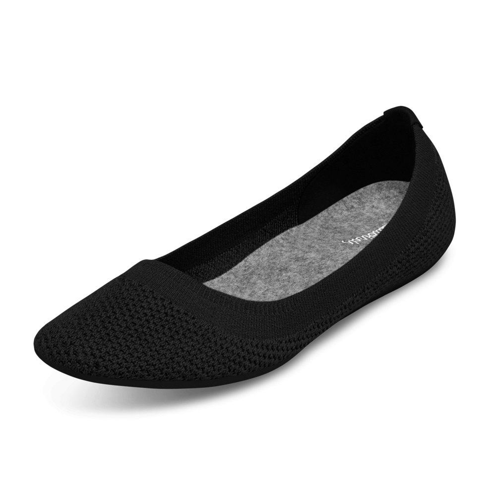 Allbirds Women's Flats Black - Tree Breezers - 01745RXYU